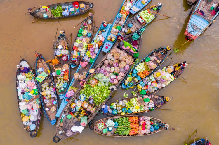 Marché flottant de Can Tho